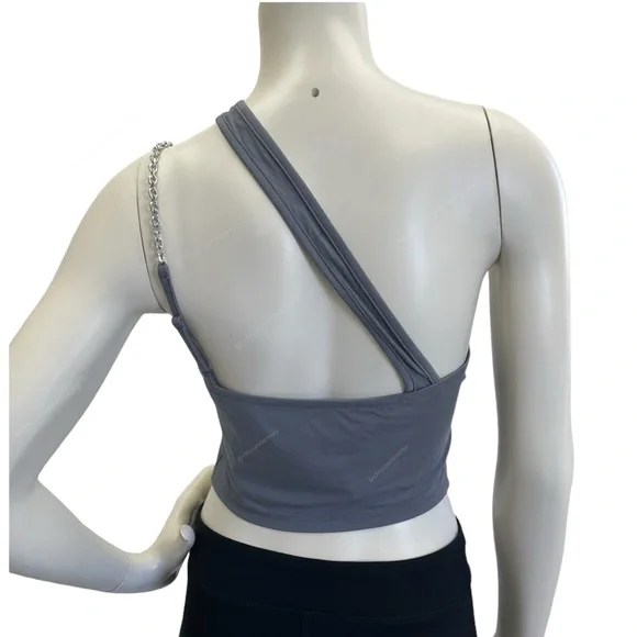 NWT • One Shoulder Cut Out Chain Top - Picture 2 of 13